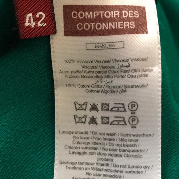 Emerald Cinch waist Comptoir Des Cotinnier Dress - Picture 6 of 8